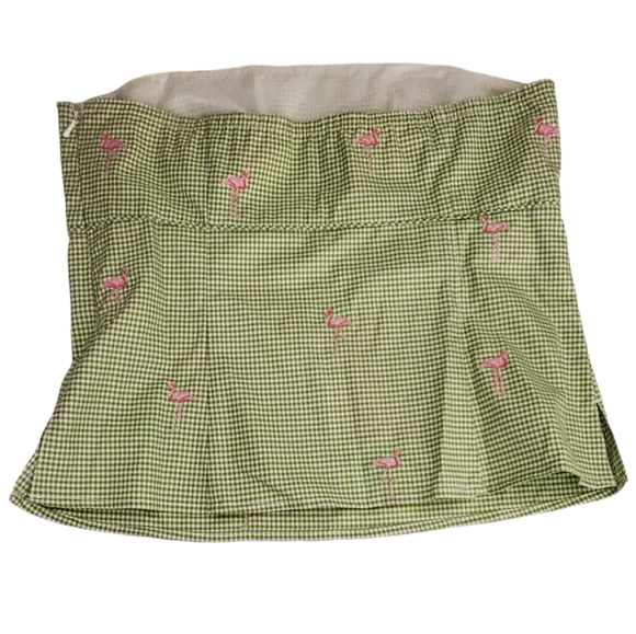 💐💐J.Crew Crop Plaid Pink Flamingo Crop Top. Size 4. - Picture 2 of 10